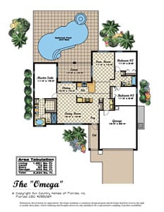 the Omega interior floor plan